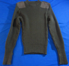 DLA USMC MARINE CORPS OLIVE GREEN WOOLY PULLY UNIFORM PULLOVER SWEATER 34 - £25.13 GBP