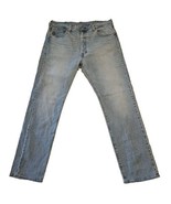 Levis 501 Jeans Mens Sz 38 x 34 Button Fly Big E Red Tab Premium Blue St... - $41.98 CAD