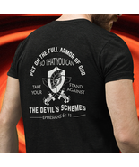 Bella &amp; Canvas Short Sleeve Tee &quot;Armor of God&quot; white graphic on back - $19.79+