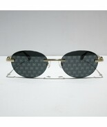 Palm Angels PERI10H 7607 Sunglasses Gold Oval Rimless Laser-Etch Monogra... - $6,125.96 MXN