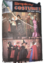 Adult Teens Dracula Robin Hood Maid Marion Witch Sewing Pattern size S-L... - $3.84