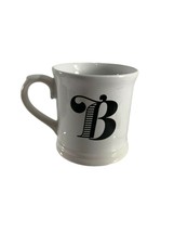 Holiday Home Coffee Tea Mug Monogram Letter B Initial Personalized 4&quot; Tall White - £11.86 GBP