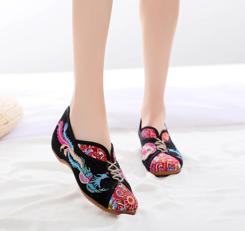 Veowalk Retro Women Canvas Embroidered Flat Shoes Vegan Ladies Casual Loafers Co - £124.75 GBP