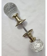 Vintage CUT GLASS DOORKNOB Set With Steel Attachment &amp; Brass - $67.39 CAD