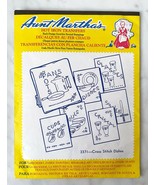 Aunt Martha&#39;s Hot Iron Transfers - Cross Stitch Dishes #3371 Open - $4.56 CAD