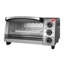 Black + Decker - Toaster Oven, 4 Slice Capacity, 4 Functions, 1150W, Stainless S - £68.72 GBP