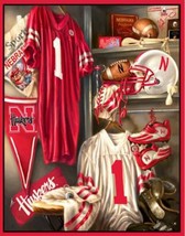  Nebraska Huskers Locker Room Cross Stitch Pattern***LOOK***  - $2.95