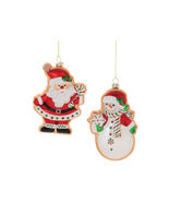 Glass Santa and Snowman Cookie Ornament (Set of 12) - 790969 - €117,78 EUR