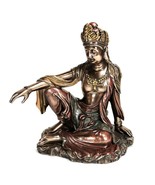 KWAN YIN STATUE Royal Ease Buddhist Goddess HIGH QUALITY Buddha Quan Gua... - $47.96
