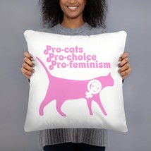 Feminism Pillow, Pink Pro Choice Pillow, Feminist Pillow, Feminism Gift, Womens  - £23.58 GBP
