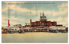 Minneapolis St Paul Chamberlain Field Metropolitan Airport Postcard Post... - $9.89