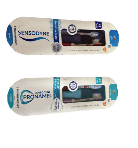 Sensodyne Toothbrush Medium And Soft 4 Toothbrush For Better Cleaning (2PK) - $10.40