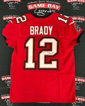 Tom Brady Autographed Tampa Bay Buccaneers Red Nike Elite Jersey Fanatics - £2,333.60 GBP