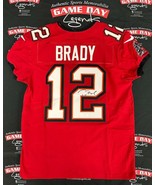Tom Brady Autographed Tampa Bay Buccaneers Red Nike Elite Jersey Fanatics - £2,322.39 GBP
