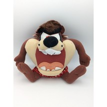 Looney Tunes Ace Taz The Tasmanian Devil Heart Eyes And Boxer Stuffed Animal 8&quot; - $9.97