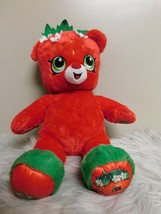 Build A Bear Strawberry Kiss Bear Shopkins Red 17&#39;&#39; Plush Stuffed Animal... - £16.25 GBP