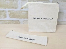 New DEAN &amp; DELUCA Off-White Lunch Bag &amp; Cutlery Pouch Set (from Japan Magazine) - £10.97 GBP