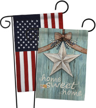 Welcome White Barn Star - Impressions Decorative USA - Applique Garden Flags Pac - £24.75 GBP