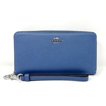 Coach Long Zip Around Wallet Washed Chambray Leather C4451 New With Tags - £232.15 GBP