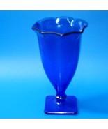 MT. PLEASANT Vase By SMITH GLASS - Cobalt Blue Depression Era - Nearly A... - $44.77 CAD