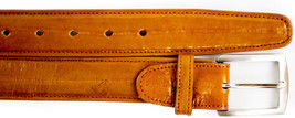 Men&#39;s Belvedere Belt Genuine Eel Hand Made Style 2002 Antique  Camel - $194.65