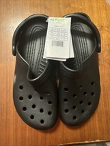 Crocs Mens 8 Womens 10 Black Classic Clogs Sandals Roomy Fit Foam - £27.65 GBP