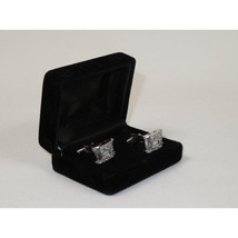 Men's Fashion Cufflinks By J.Valintin Silver/Gold Plated and Stones JVC-1 image 2