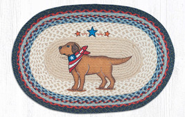 Earth Rugs OP-15 Yellow Lab Oval Patch 20&quot; x 30&quot; - £39.46 GBP