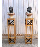 Set of 2 Mid-Century Marble Half Busts, 1930s, Wooden Supports-
show ori... - $116,773.45 MXN
