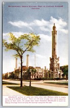 Postcard IL Illinois Chicago Ave Waterworks North Station Early 1900s Divided Un - £5.45 GBP