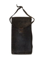 Antique Black Hard Leather ANSCO Folding Camera Accessory Strap Case Bag... - £30.39 GBP