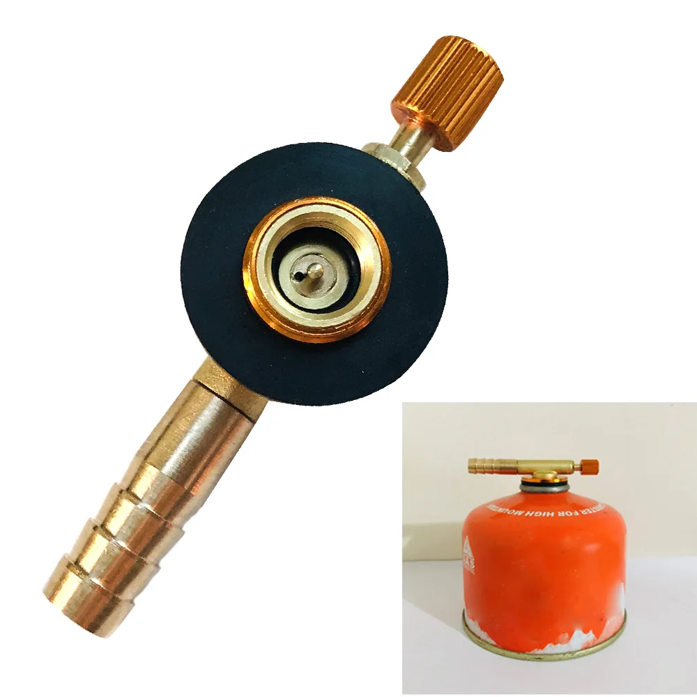 Camping Gas Stove Copper Switching Charging Inflatable Valve Adapter Cylinder - £12.65 GBP