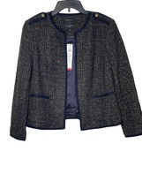 Talbots Women Jacket Tweed Blazer Petites Open Front Olive Green Size 10... - $49.49