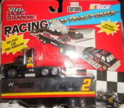 1995 Racing Champions Team Transport 1/144 Scale Truck / Trailer &amp; Car - $5.00