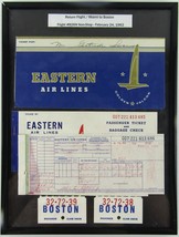 Lot Eastern Airlines Tickets Baggage Claim 1962 Miami to Boston, with Co... - $18.96