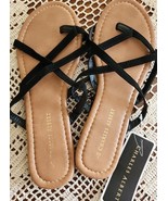 Charles Albert ~ Thong ~ Slip On ~ Strappy Sandals ~ BLACK ~ Ladies Size... - $28.06 CAD