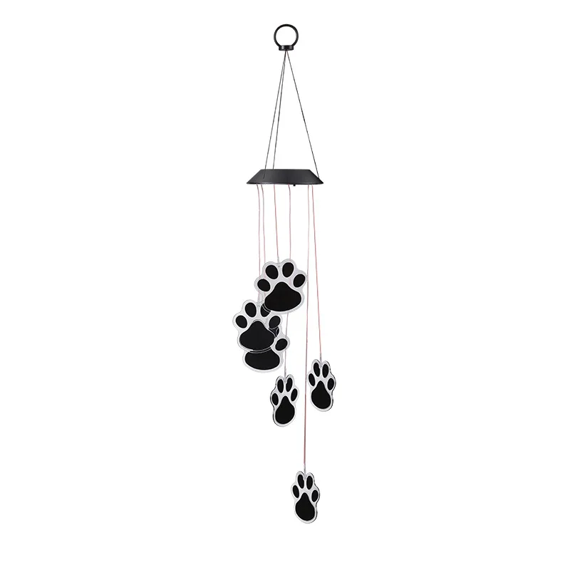 Solar Light Outdoor Powered LED Wind Chime Light Courtyard Room Decorative Color - £149.81 GBP