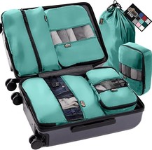 Gorilla Grip 6 Set Packing Cubes Travel Essentials for Suitcases Turquoise - $260.95 MXN
