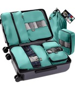 Gorilla Grip 6 Set Packing Cubes Travel Essentials for Suitcases Turquoise - $19.54 CAD
