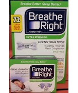 NIB Breathe Right Extra Strength Nasal Strips - 72 ct -Sensitive Skin EX... - $25.98