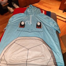 NEW Pokemon Squirtle pull over hoodie short sleeve, costume cosplay 25&quot; ... - £11.48 GBP