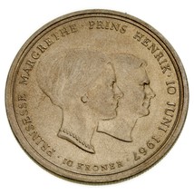 1967 Danemark 10 Kroner Pièce Argent En Bu, Km 857 - $79.02 CAD