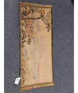Antique Woven Tapestry Rug Wall Hanging 1&#39; X 3&#39; Landscape Mountain Steam... - $5,611.21 MXN