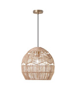 River of Goods Pendant 1-Light 62.75&quot; w/ Woven Hemp Shade Dimmable Light... - $184.17 CAD