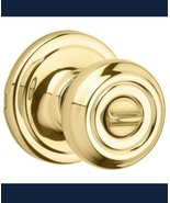 2 Kwikset Polished Brass Bedroom/Bathroom Privacy Door Knob Locksets 730... - £30.81 GBP