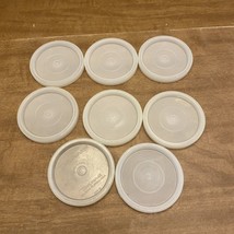 Lot of 8 Vintage Tupperware Replacement Lids Only Round Sheer #296 - £5.64 GBP