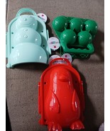 Snowman,Penguin &amp; Snowball Maker Clip Snow Sand Moulds. 3 Molds + Free S... - $301.39 MXN