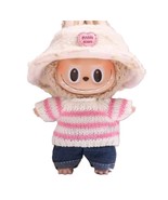Labubu Miu Miu Cloth Labubu Outfit 3 pcs Hat, Pink Sweater and Pants- NO... - $15.99