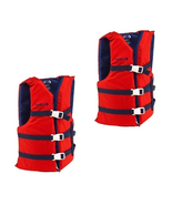 Life Jackets 2 Red Adult Type III Universal Boating Vest Preserver Ski J... - €42,41 EUR