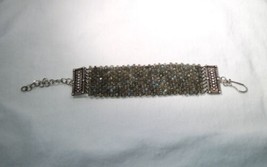 Sterling Silver Labradorite Gemstone Mesh Bracelet K407 - £143.88 GBP